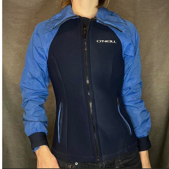 Vtg 80s O'Neill Breeze Breaker Hybrid Neoprene Jacket  Surf Kayak Sailing USA - Picture 1 of 13